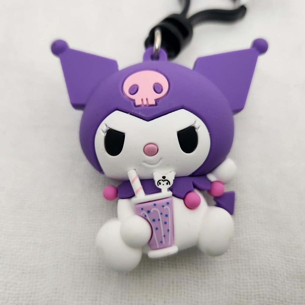 Sanrio Kuromi Boba Bubble Tea Purple Figural Keychain Bag Charm 2023 - Picture 2 of 3